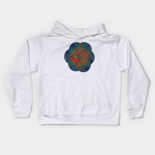 Flower Of Life Distressed Kids Hoodie